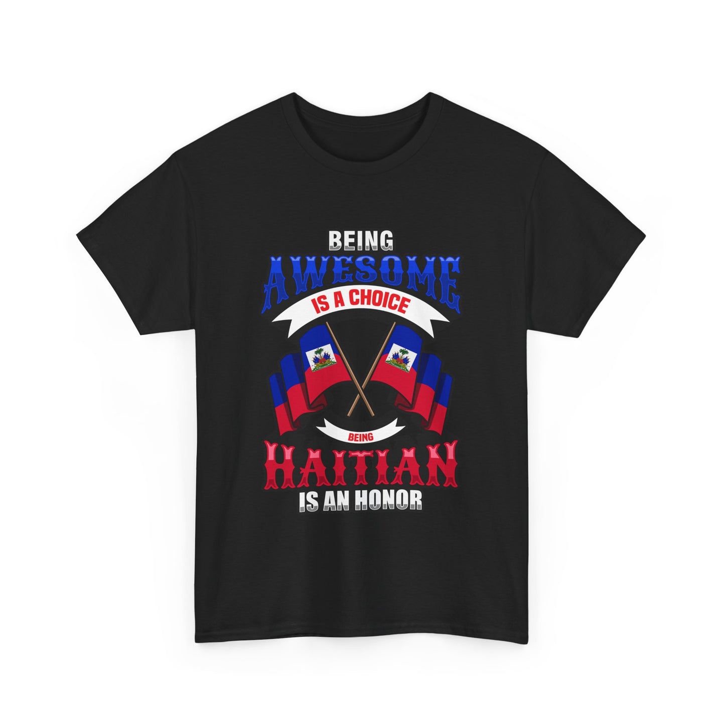 Patriotic Unisex Heavy Cotton Tee – "Being Awesome is a Choice"