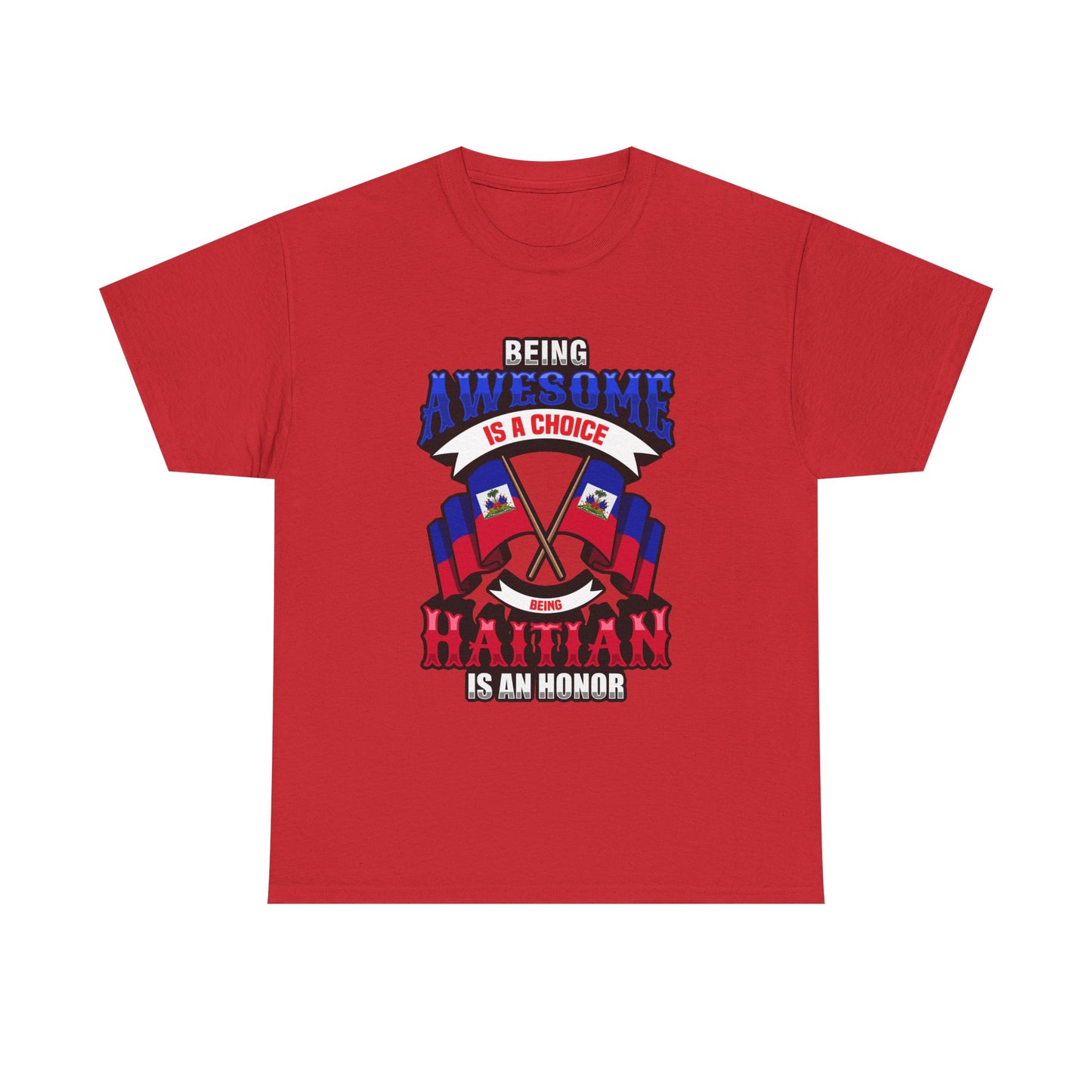 Patriotic Unisex Heavy Cotton Tee – "Being Awesome is a Choice"