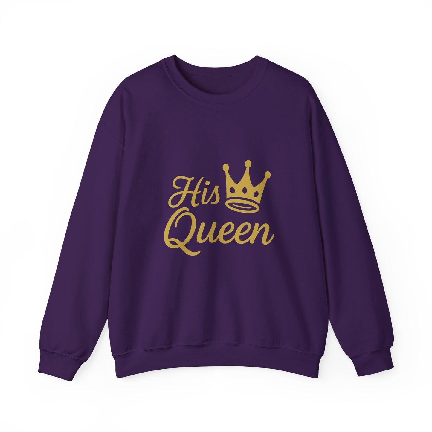 His Queen Crewneck Sweatshirt - Unisex Heavy Blend