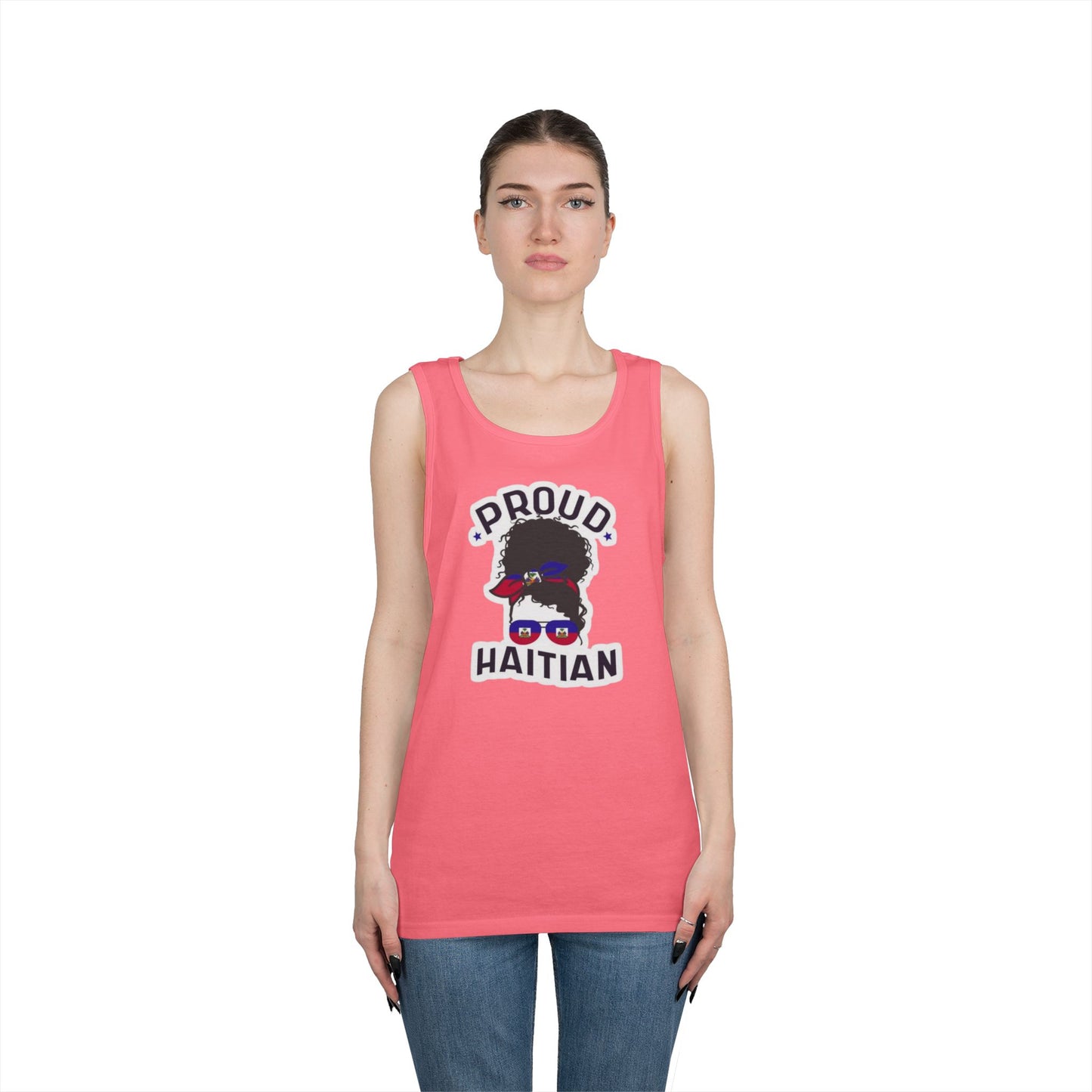 Proud Haitian Unisex Heavy Cotton Tank Top - Celebrate Culture Anytime