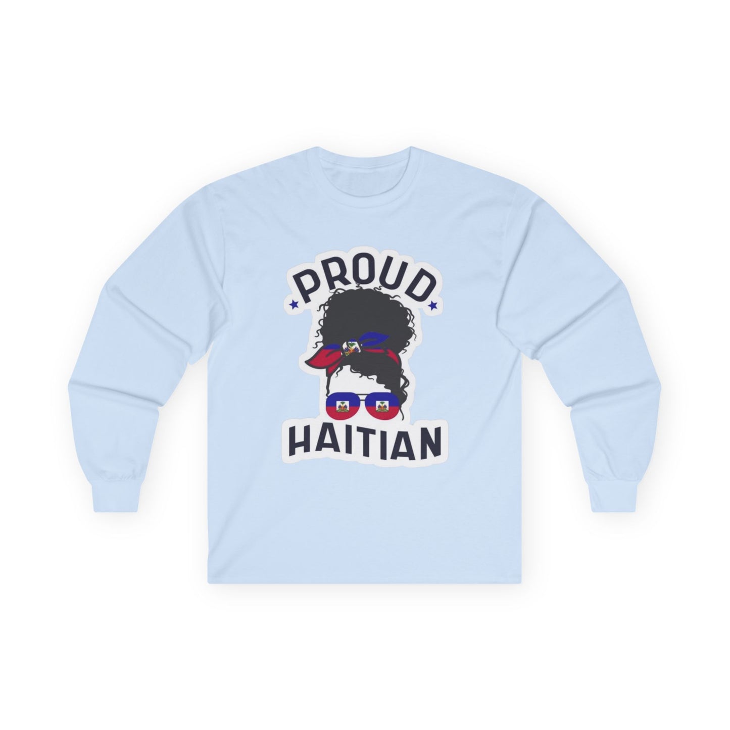 Proud Haitian Long Sleeve Tee - Unisex Ultra Cotton Shirt for Cultural Celebration