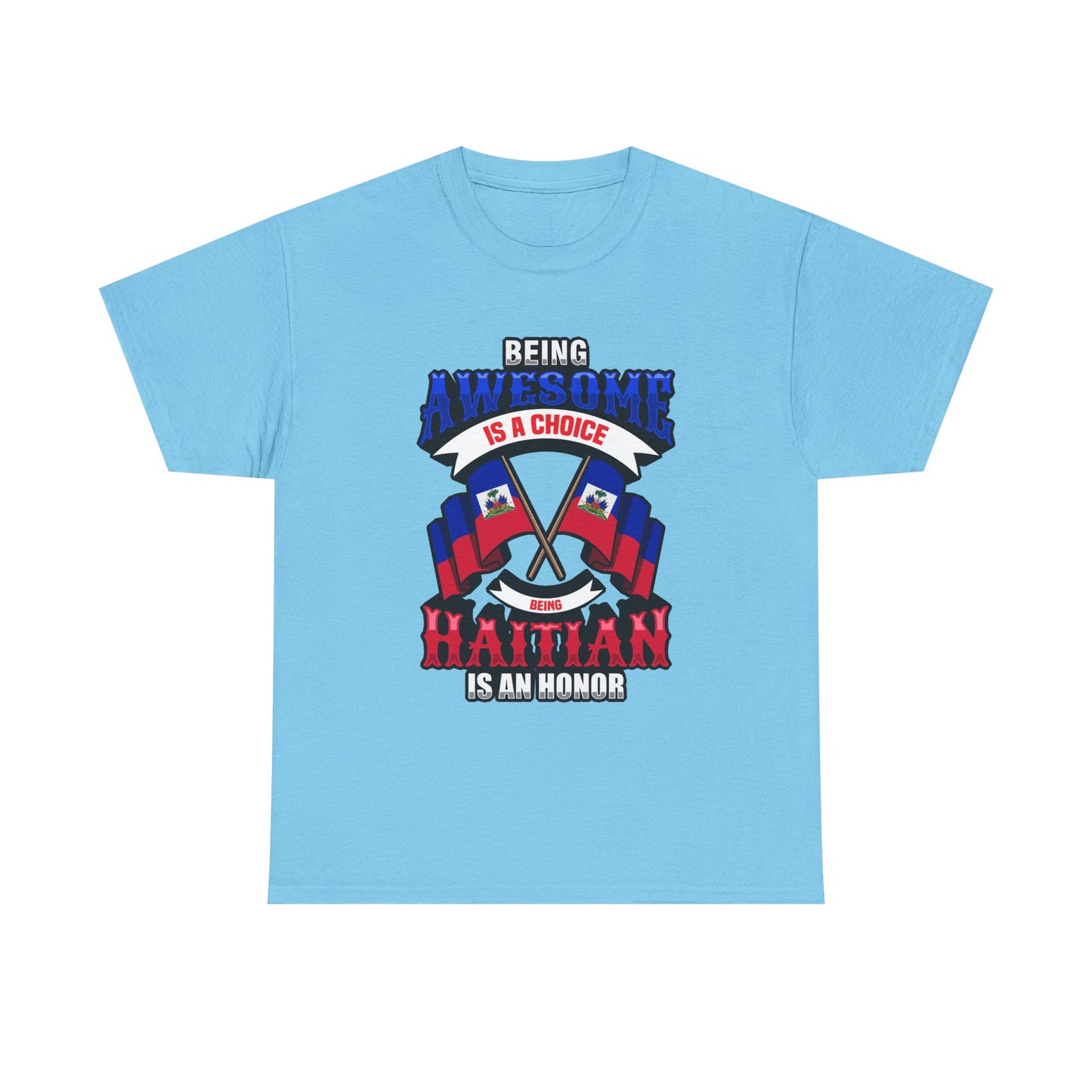 Patriotic Unisex Heavy Cotton Tee – "Being Awesome is a Choice"