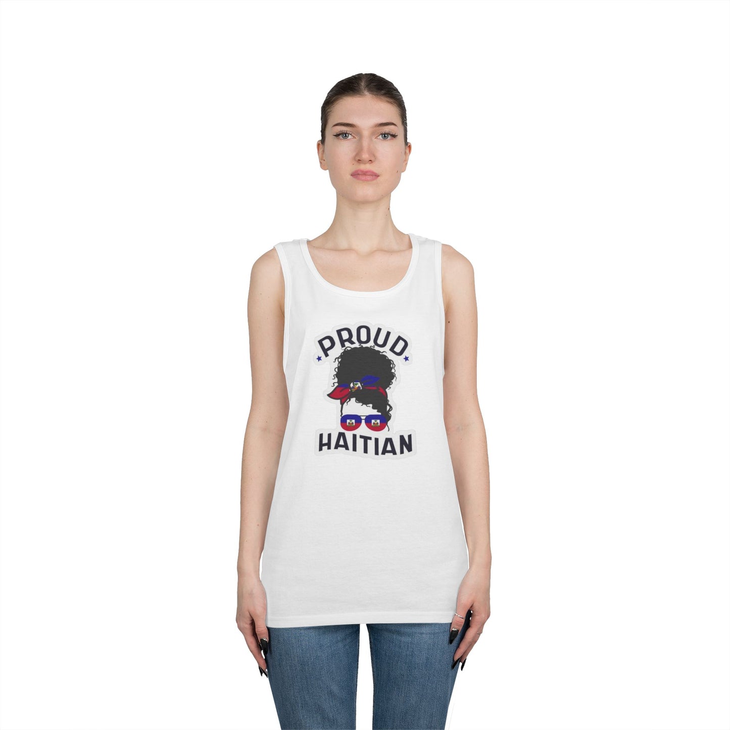 Proud Haitian Unisex Heavy Cotton Tank Top - Celebrate Culture Anytime