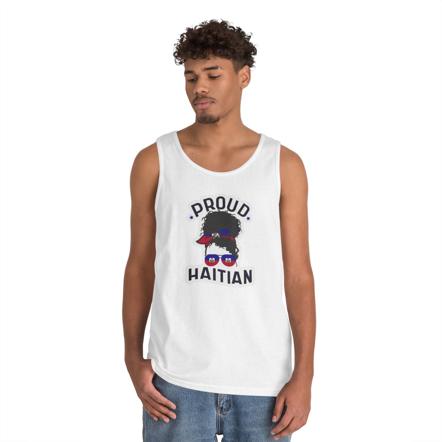Proud Haitian Unisex Heavy Cotton Tank Top - Celebrate Culture Anytime