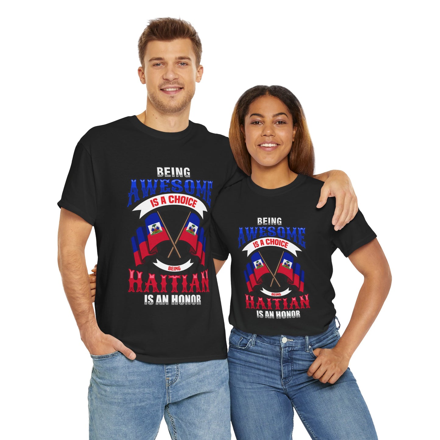 Patriotic Unisex Heavy Cotton Tee – "Being Awesome is a Choice"
