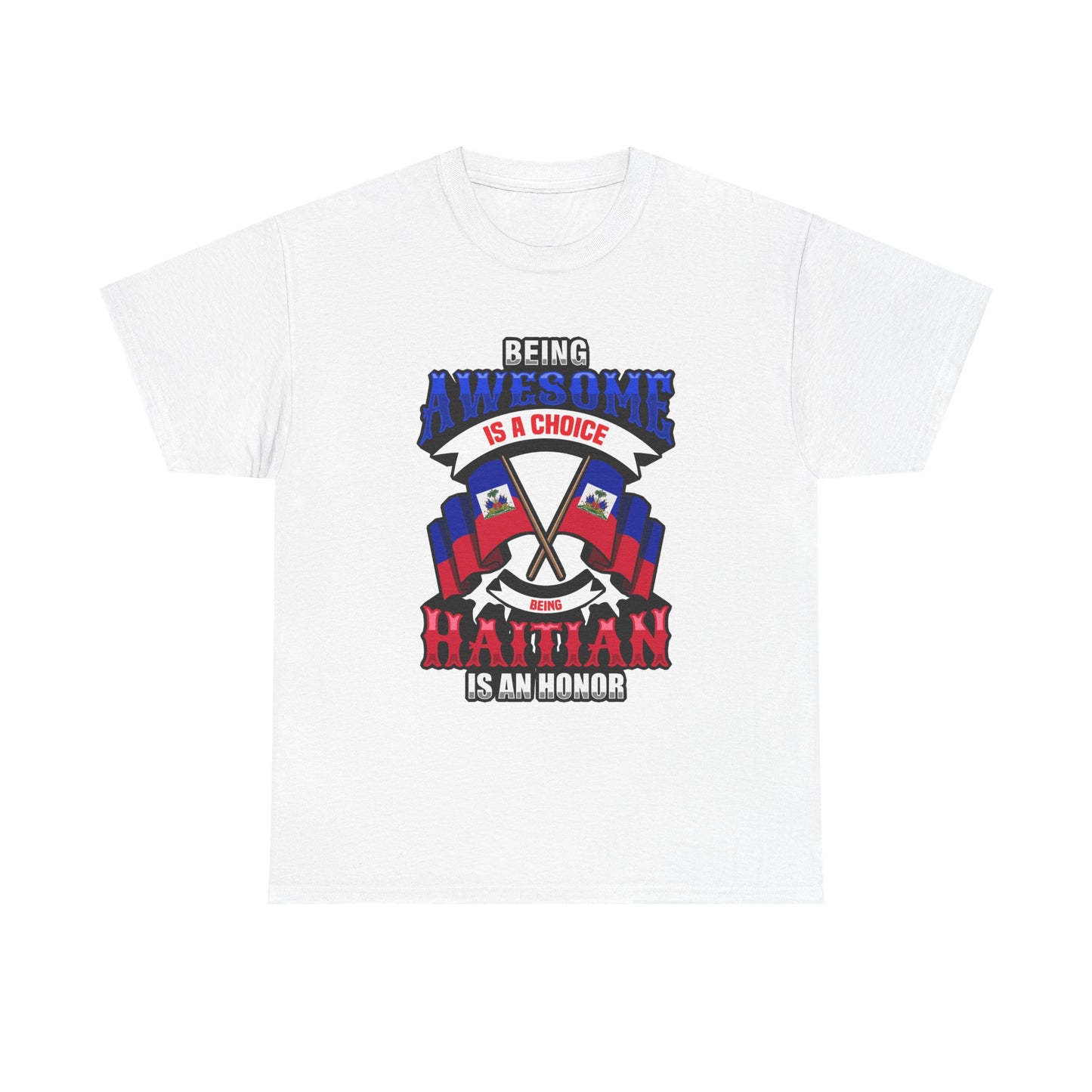 Patriotic Unisex Heavy Cotton Tee – "Being Awesome is a Choice"