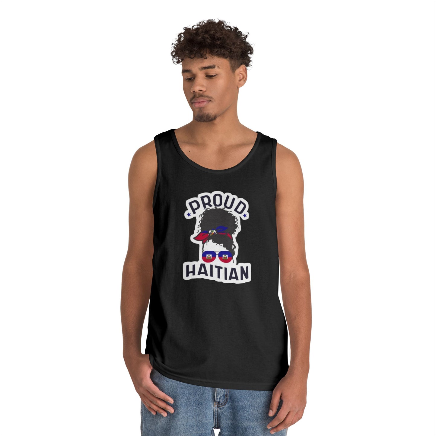 Proud Haitian Unisex Heavy Cotton Tank Top - Celebrate Culture Anytime
