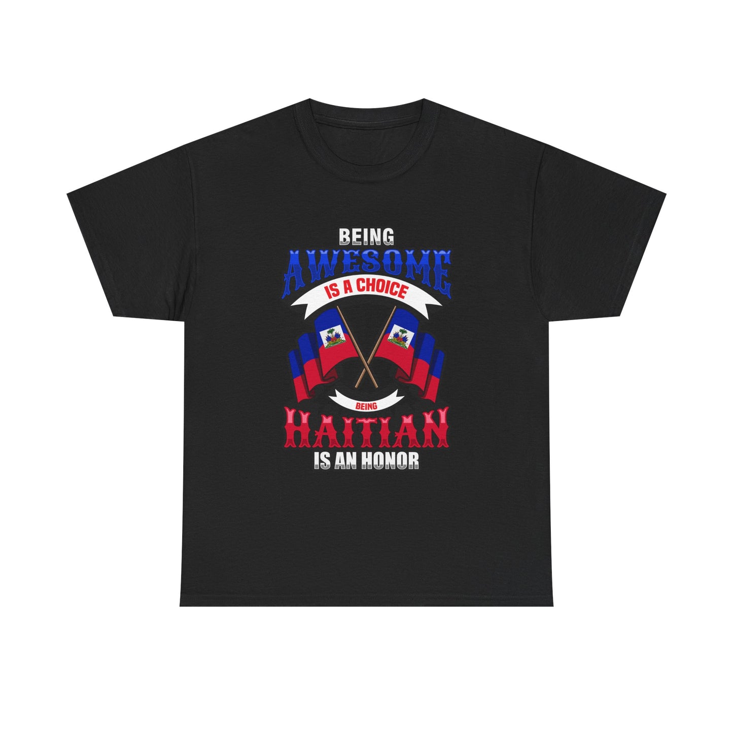 Patriotic Unisex Heavy Cotton Tee – "Being Awesome is a Choice"