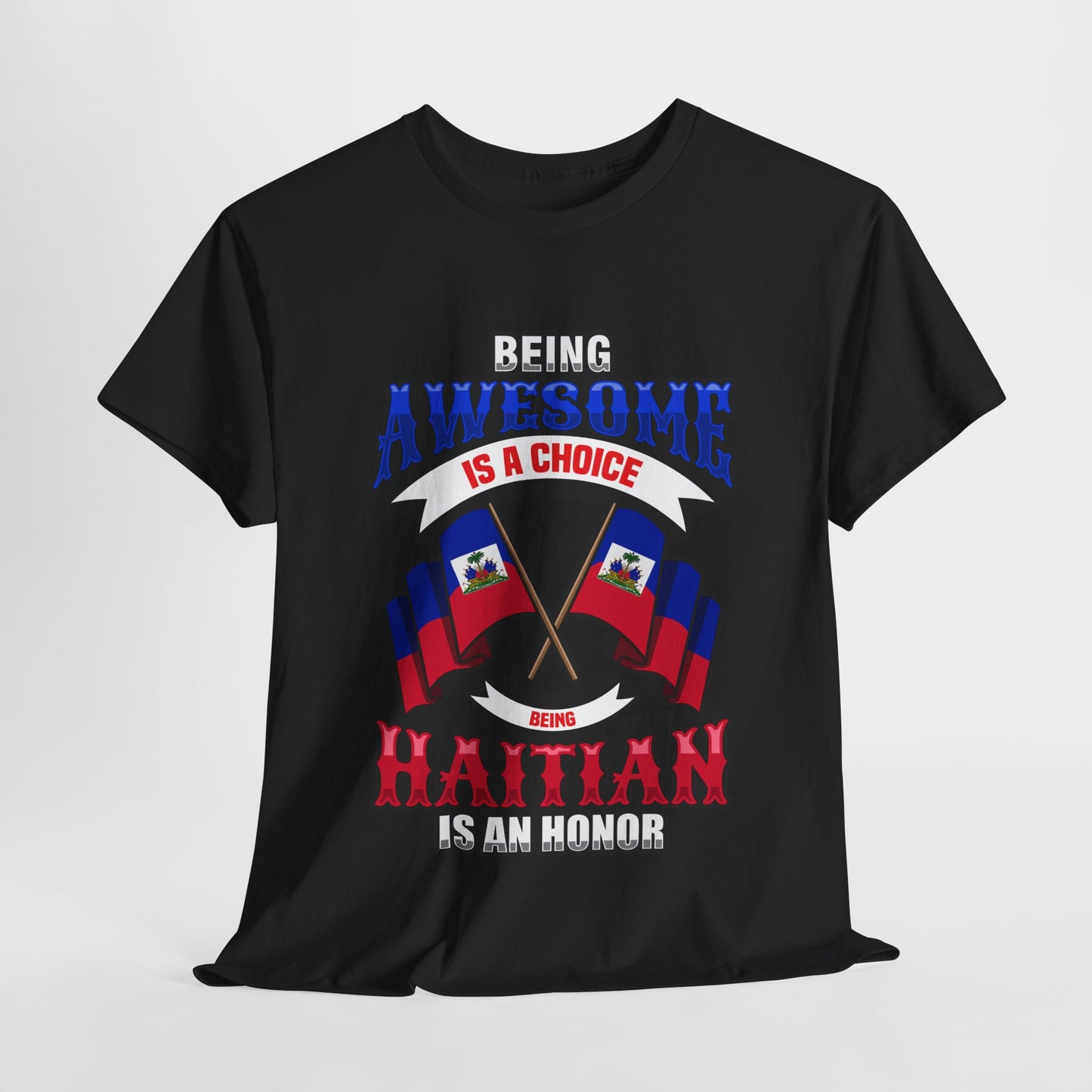 Patriotic Unisex Heavy Cotton Tee – "Being Awesome is a Choice"