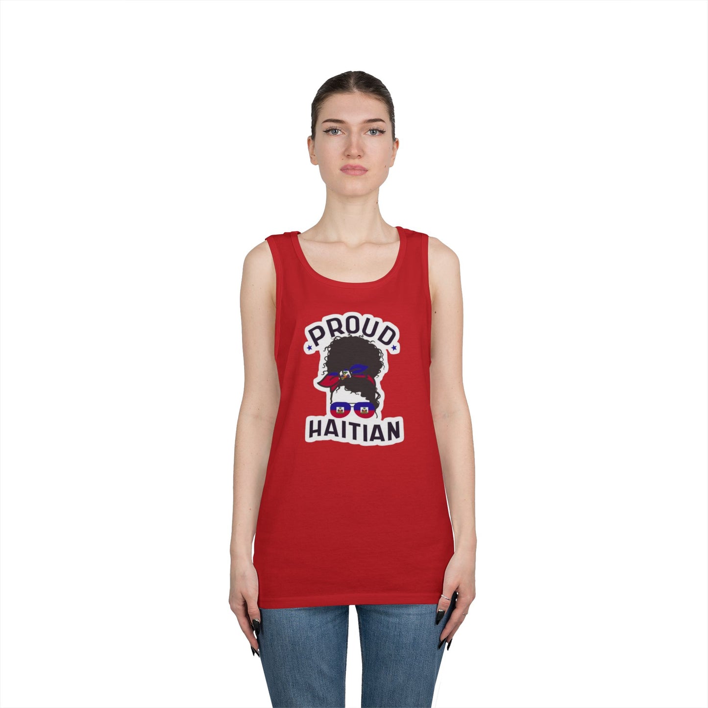 Proud Haitian Unisex Heavy Cotton Tank Top - Celebrate Culture Anytime