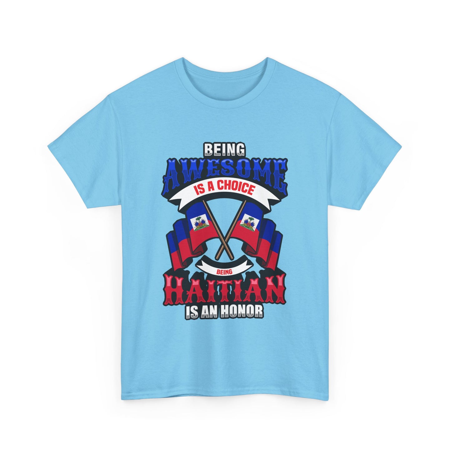 Patriotic Unisex Heavy Cotton Tee – "Being Awesome is a Choice"