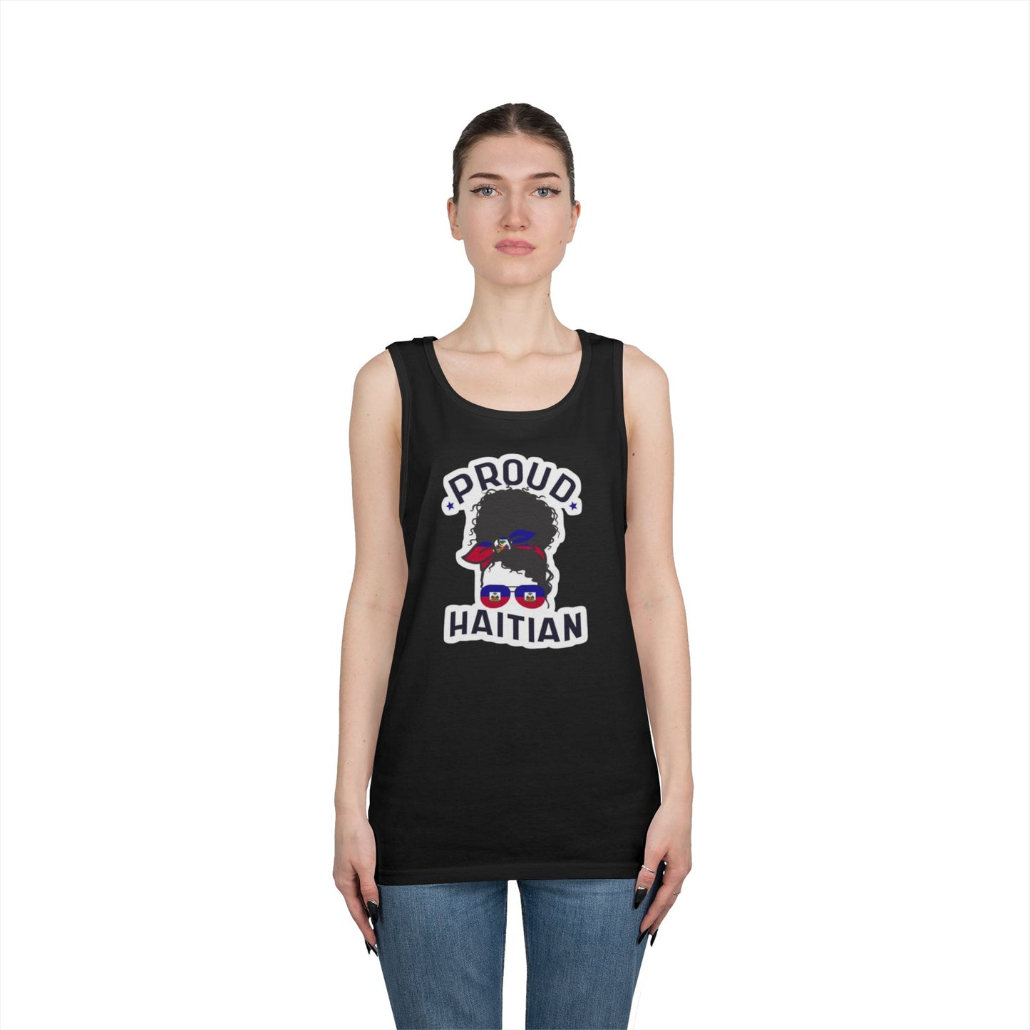 Proud Haitian Unisex Heavy Cotton Tank Top - Celebrate Culture Anytime