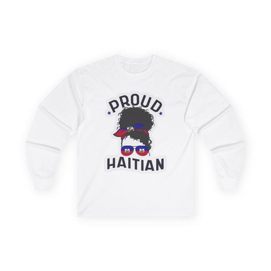 Proud Haitian Long Sleeve Tee - Unisex Ultra Cotton Shirt for Cultural Celebration