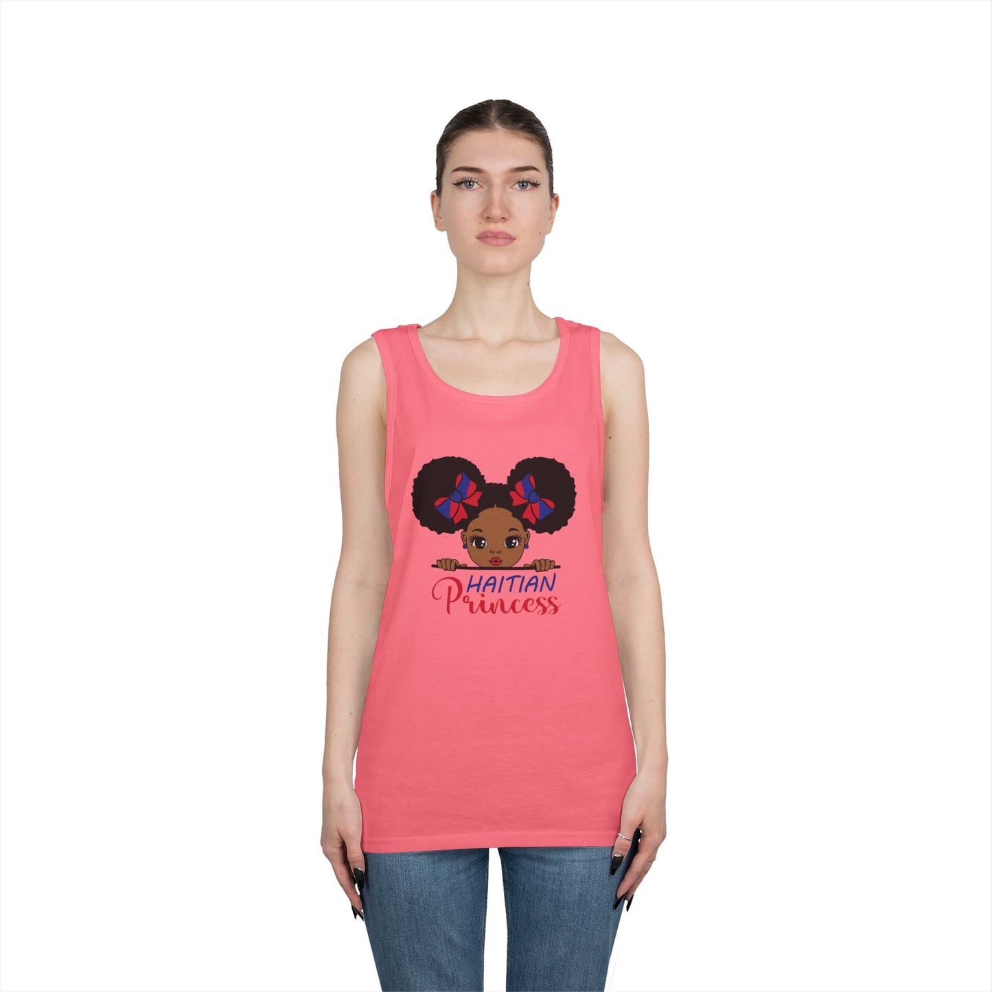 Haitian Princess Unisex Heavy Cotton Tank Top - Celebrating Culture and Pride