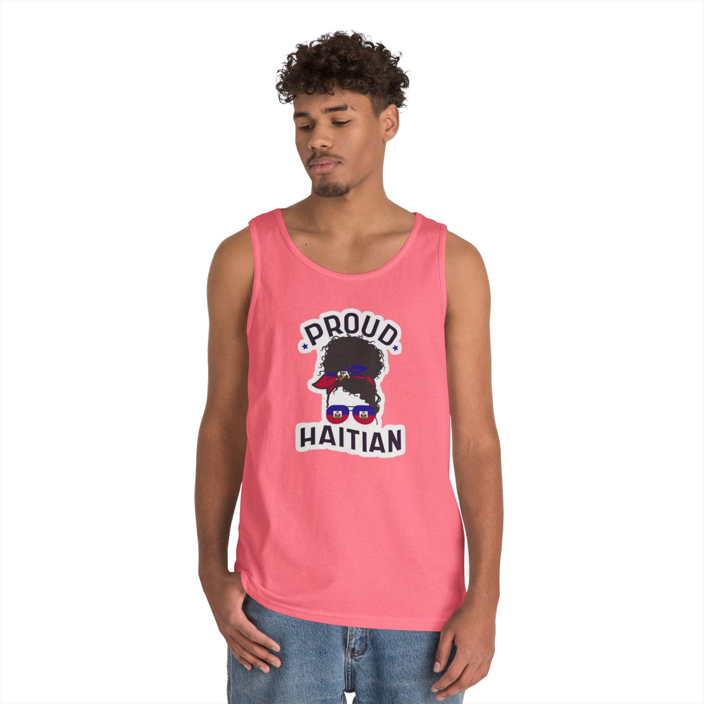 Proud Haitian Unisex Heavy Cotton Tank Top - Celebrate Culture Anytime