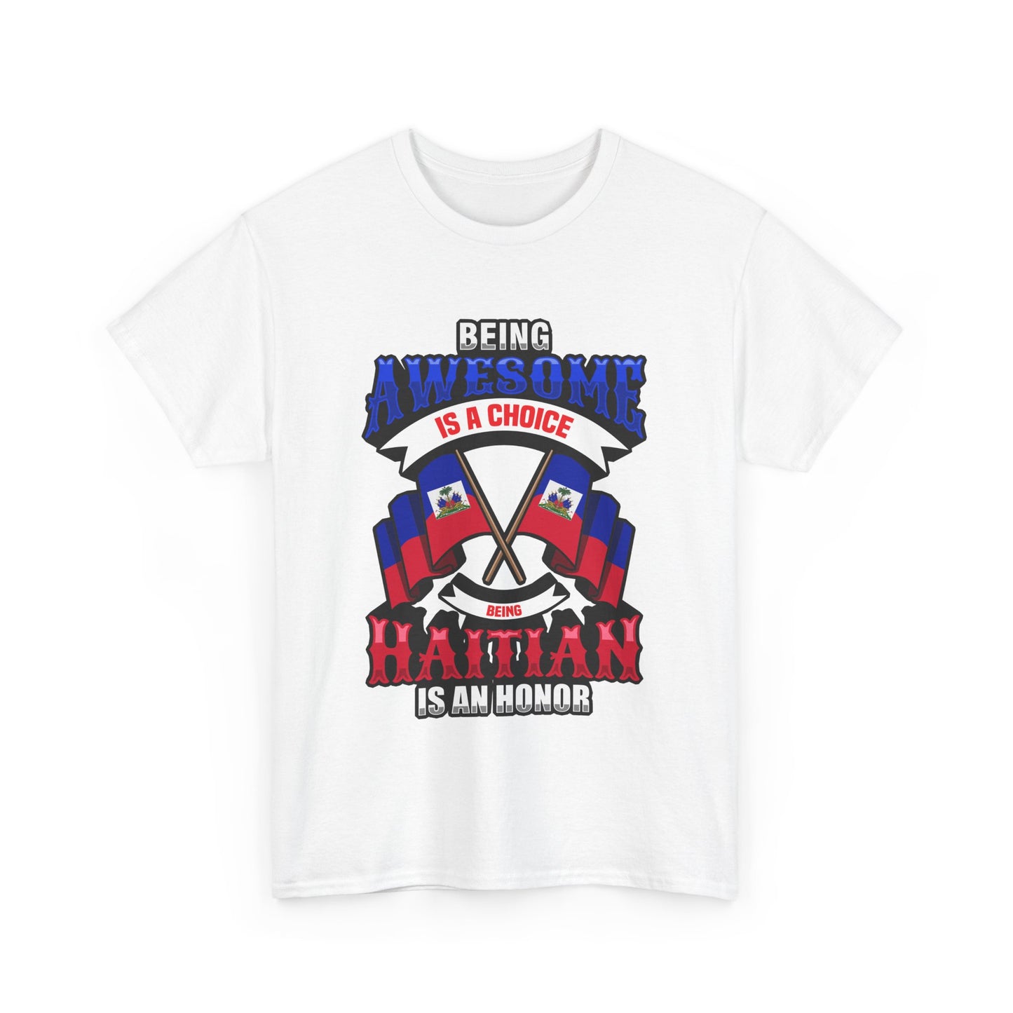 Patriotic Unisex Heavy Cotton Tee – "Being Awesome is a Choice"