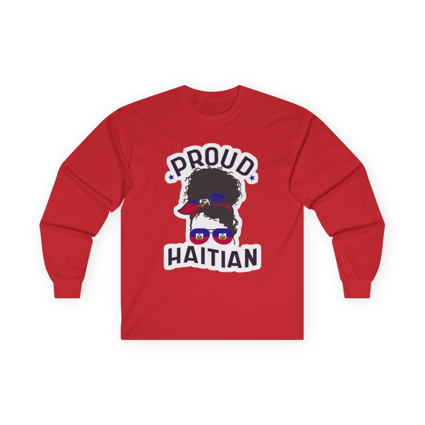Proud Haitian Long Sleeve Tee - Unisex Ultra Cotton Shirt for Cultural Celebration