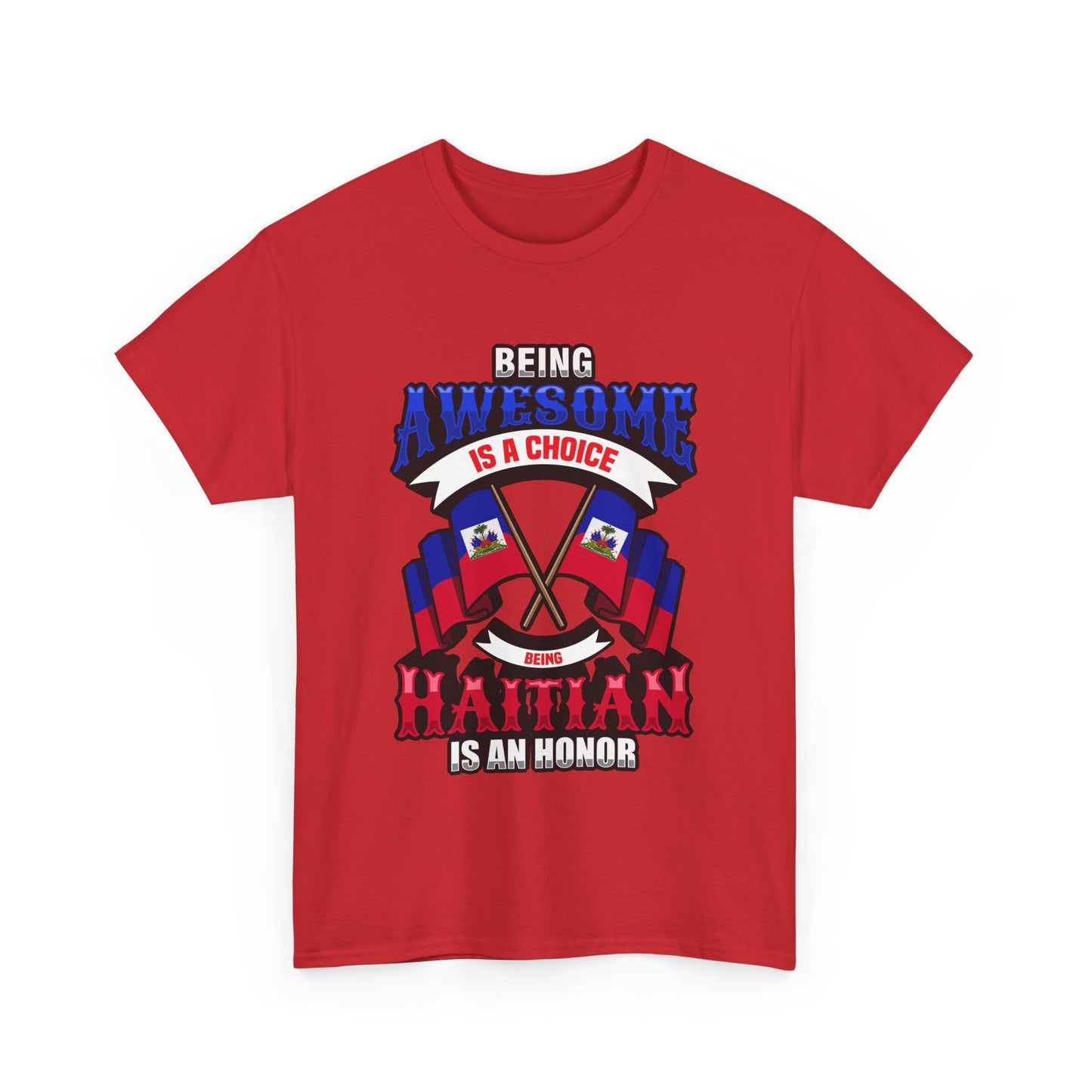 Patriotic Unisex Heavy Cotton Tee – "Being Awesome is a Choice"