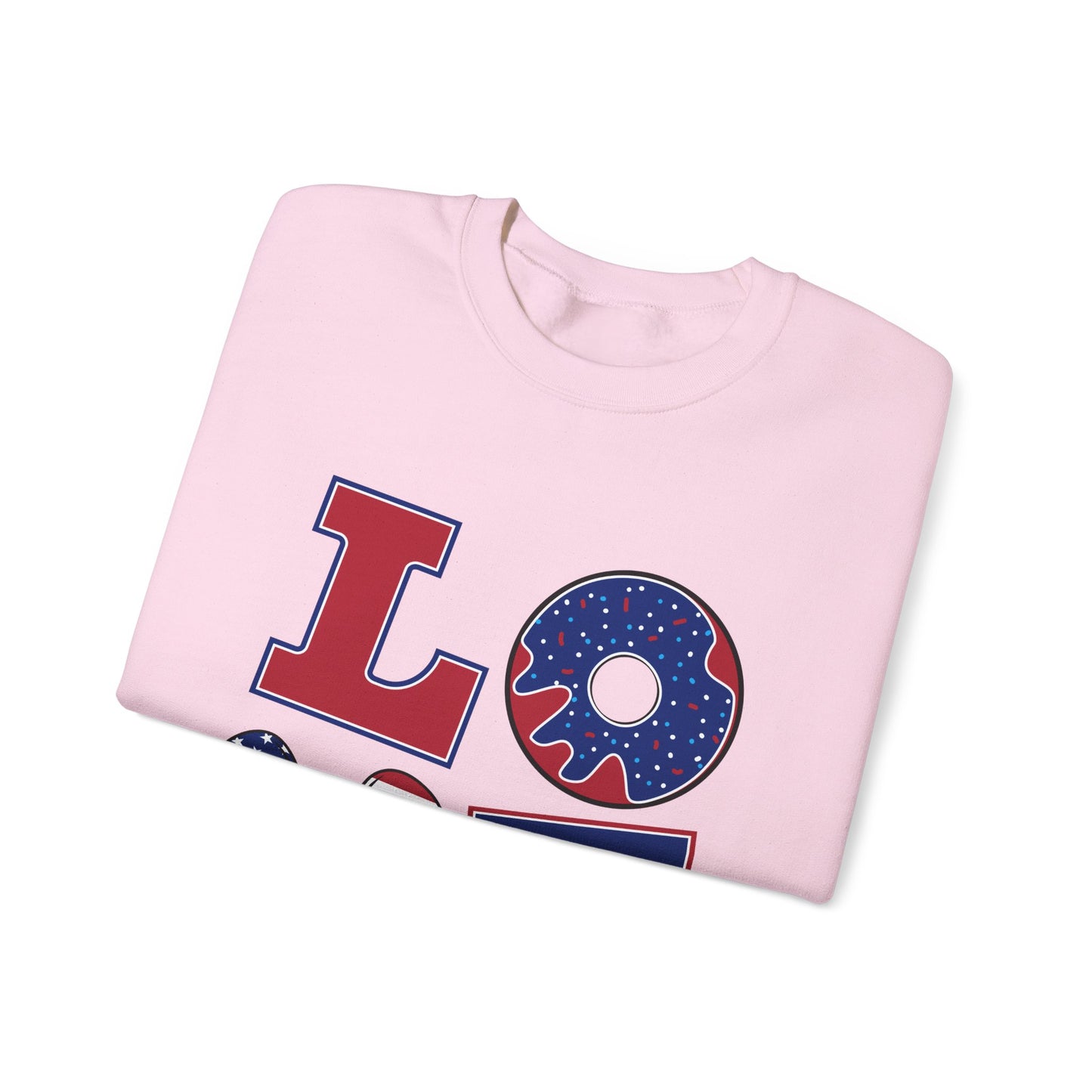 Unisex Heavy Blend™ Crewneck Sweatshirt - 'Love' Design with American Theme