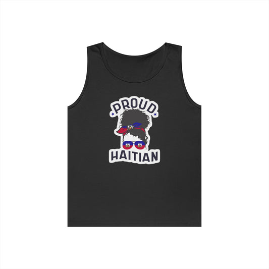 Proud Haitian Unisex Heavy Cotton Tank Top - Celebrate Culture Anytime