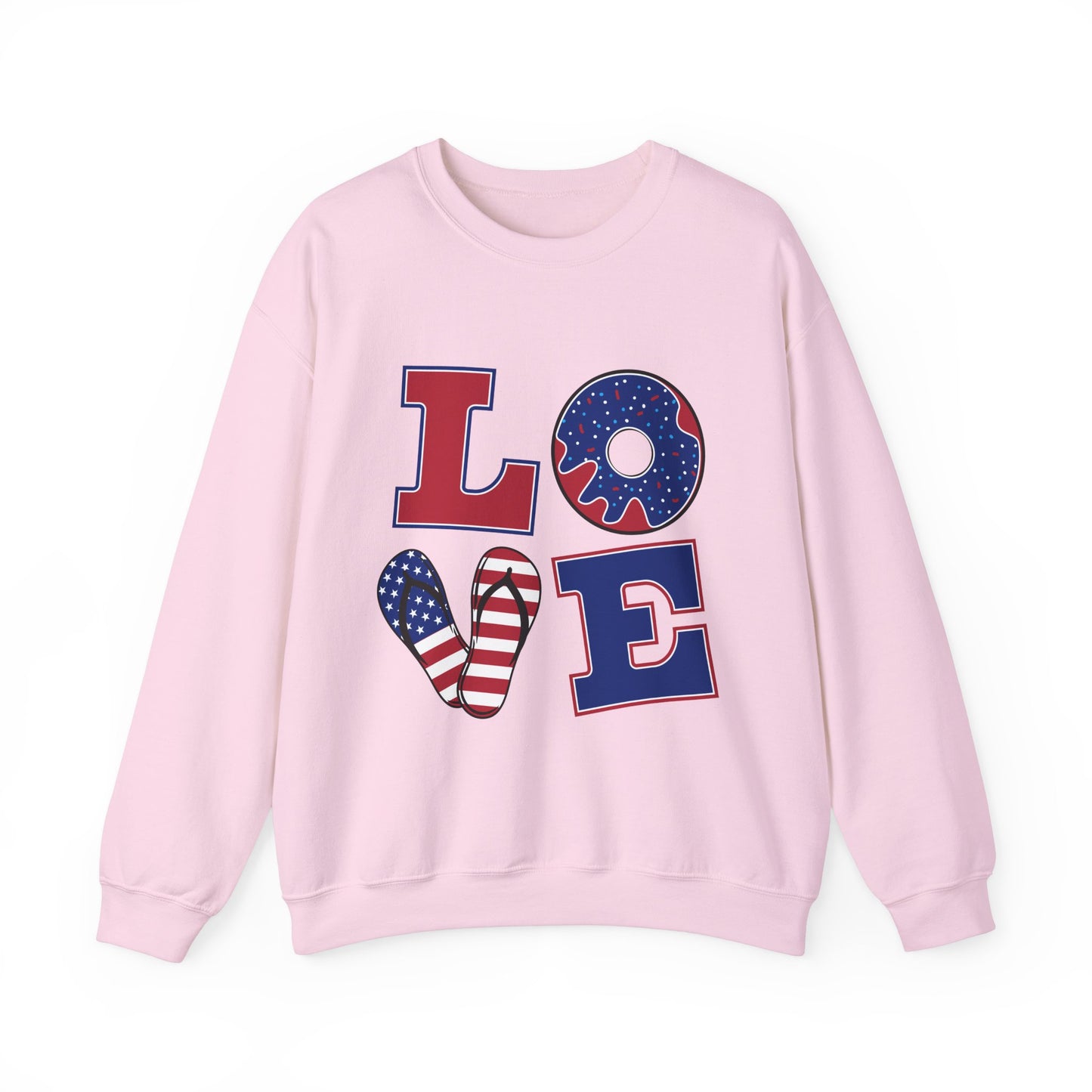 Unisex Heavy Blend™ Crewneck Sweatshirt - 'Love' Design with American Theme
