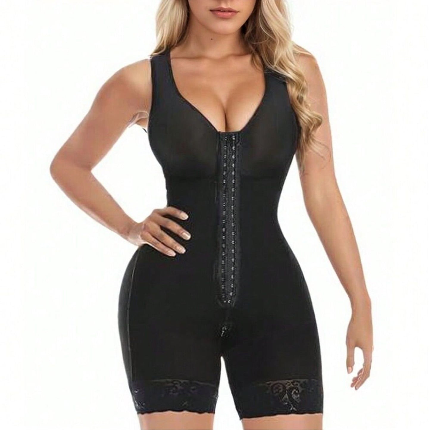 Fajas Women's Shapewear, Full Body Sculpting After Abdominal Control, Hip Lifter With Zipper Crotch, Women's Fitness Set