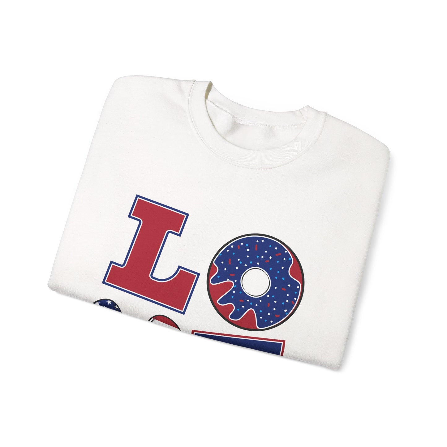 Unisex Heavy Blend™ Crewneck Sweatshirt - 'Love' Design with American Theme
