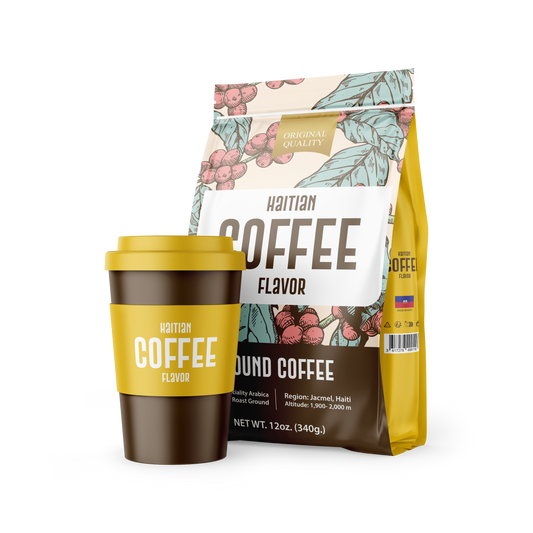 Haitian Arabica Ground Coffee – 100% Natural from Jacmel, Haiti | Medium Roast – 16 Oz