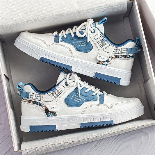 Men's shoes, men's shoes, new breathable white shoes, trend, versatile platform, casual walking sports shoes, men's sneakers