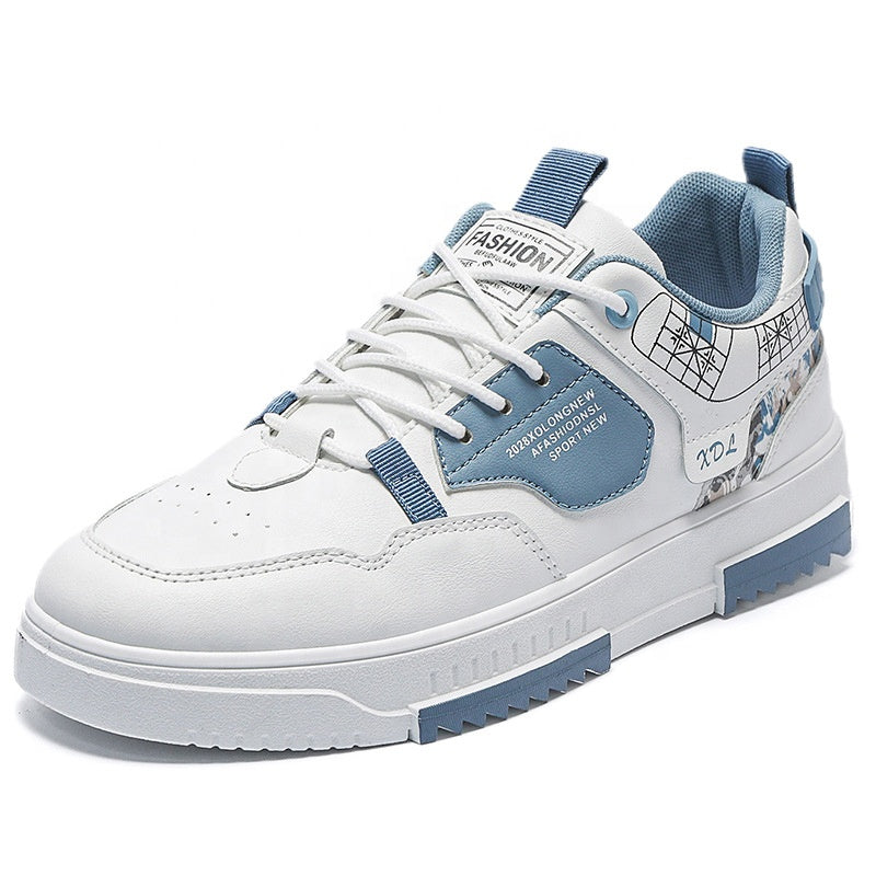 Men's shoes, men's shoes, new breathable white shoes, trend, versatile platform, casual walking sports shoes, men's sneakers
