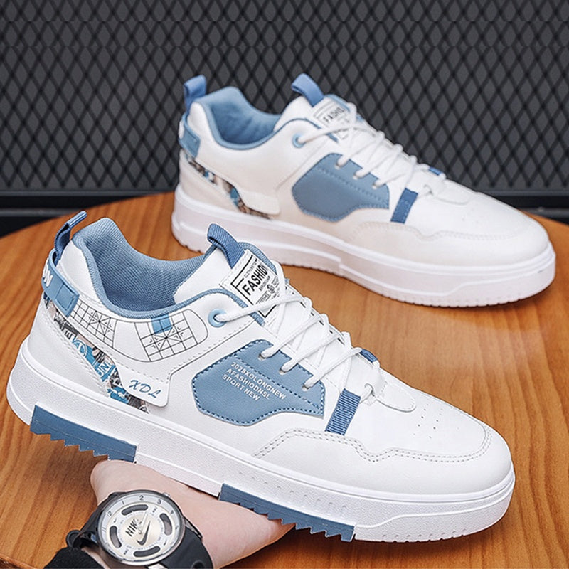 Men's shoes, men's shoes, new breathable white shoes, trend, versatile platform, casual walking sports shoes, men's sneakers