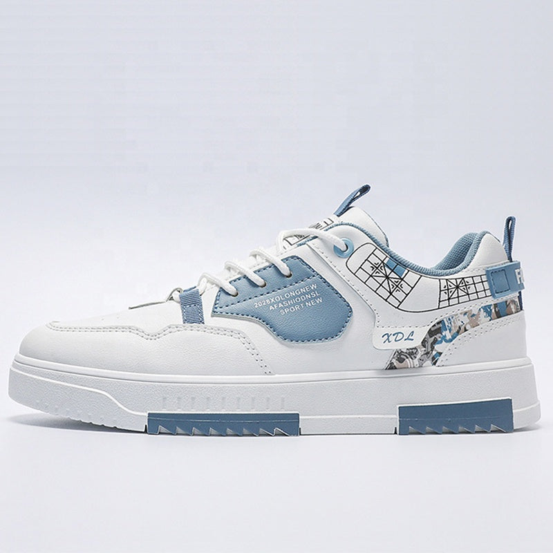 Men's shoes, men's shoes, new breathable white shoes, trend, versatile platform, casual walking sports shoes, men's sneakers