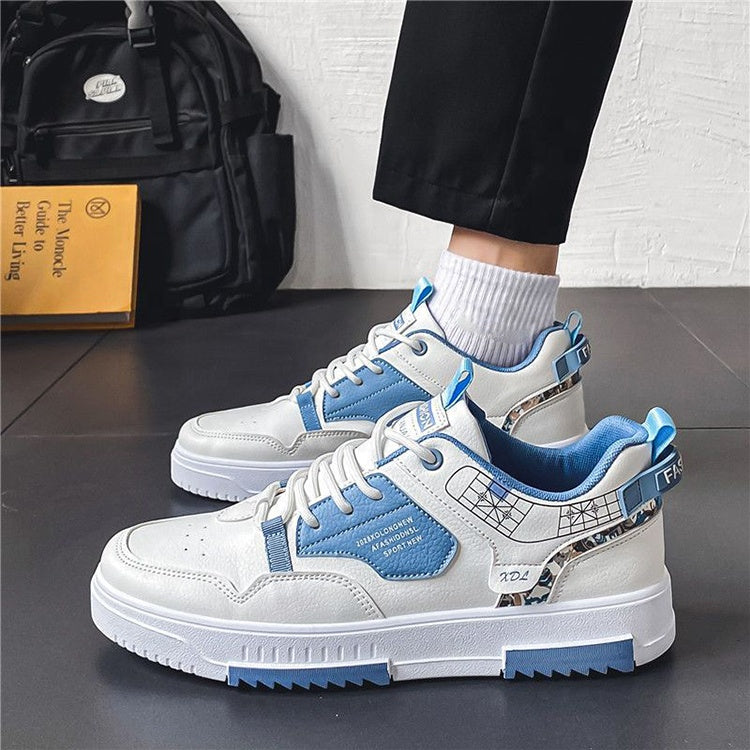 Men's shoes, men's shoes, new breathable white shoes, trend, versatile platform, casual walking sports shoes, men's sneakers